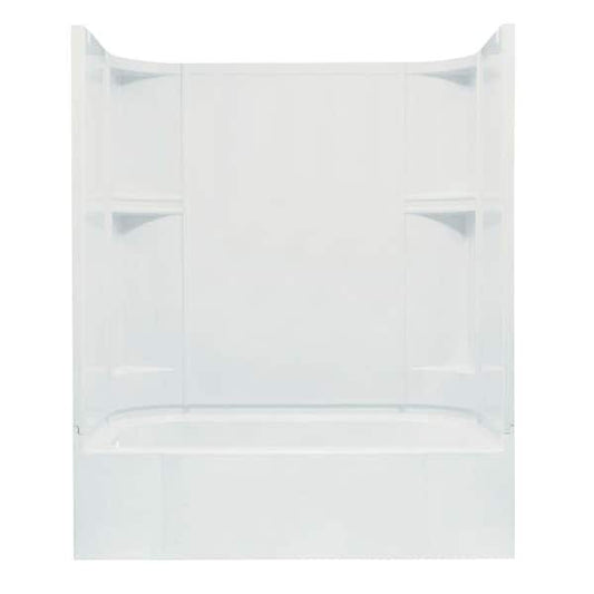 Accord 30 in. x 60 in. x 74-1/4 in. Bath and Shower Kit in White