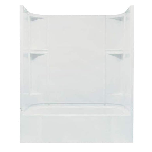 Accord 30 in. x 60 in. x 74-1/4 in. Bath and Shower Kit in White