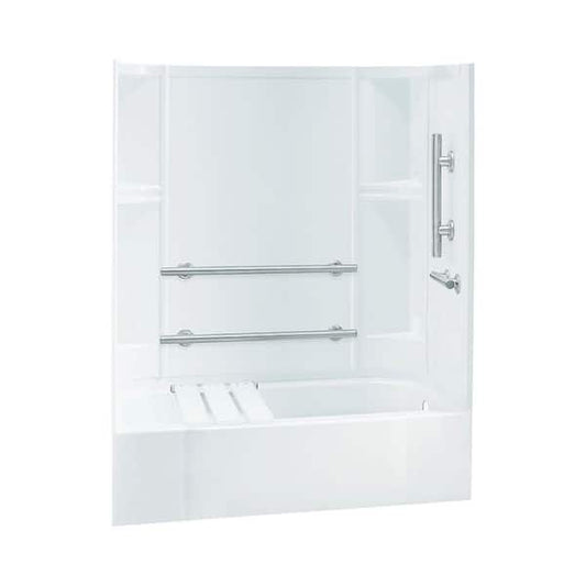 Accord 30 in. x 60 in. x 74.25 in. Bath and Shower Kit in White